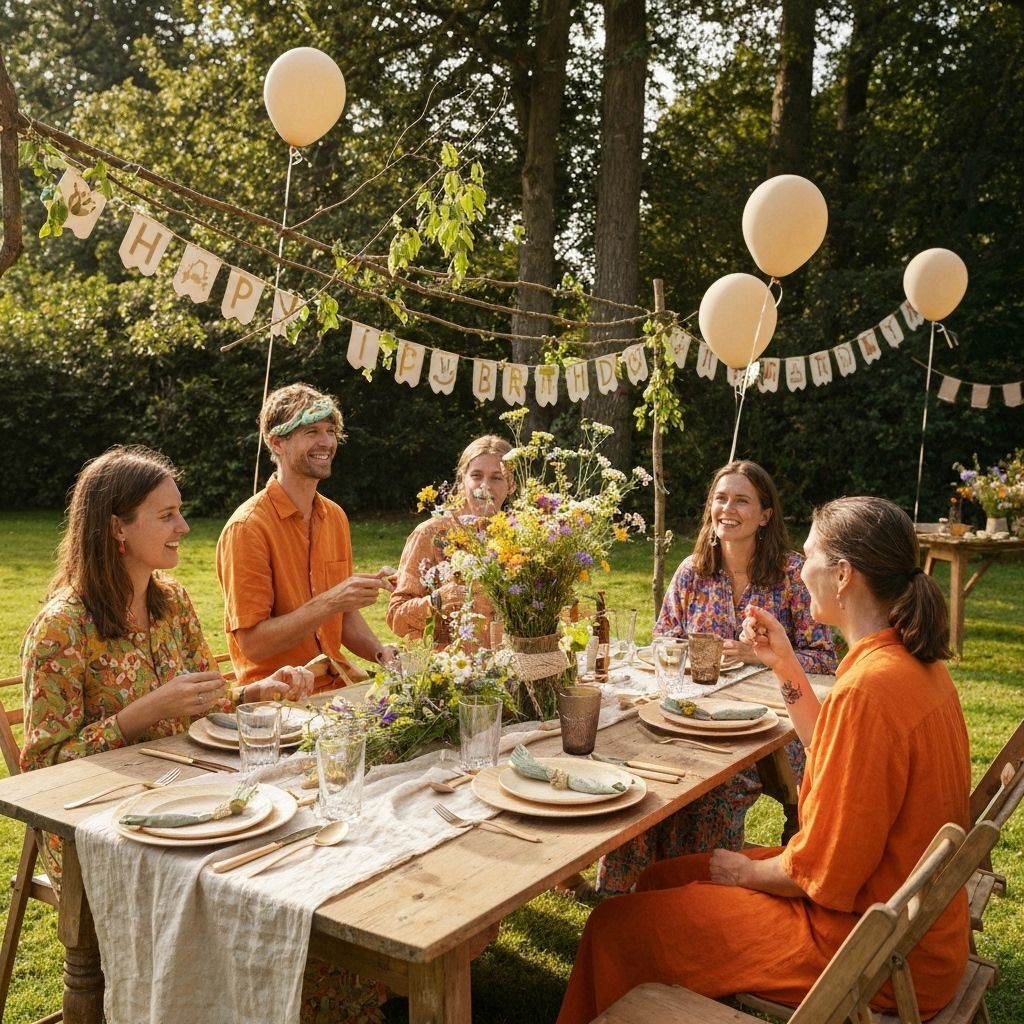 Eco-friendly party with natural decorations