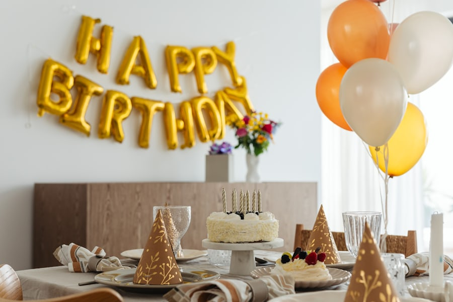 Birthday celebration setup